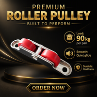 Roulette à double gorge en acier plastique pour porte et fenêtre coulissante, roulement à billes pour fenêtre à pousser et tirer