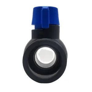 Hochwertiges graues Kunststoff-Kugelventil Wasseraufbereitung OEM individuelles PVC-Kompaktschwellerventil