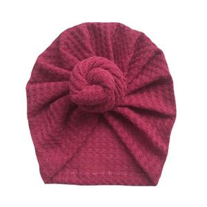 Gorro <span class=keywords><strong>Turbante</strong></span> de Punto Tipo Waffle para Bebés, Talla Única, Diseño de Caracoles Lilian, Color Sólido - Product Image 5