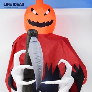 Inflables <span class=keywords><strong>de</strong></span> <span class=keywords><strong>Halloween</strong></span> <span class=keywords><strong>de</strong></span> 12 pies, decoraciones al aire libre, segador <span class=keywords><strong>de</strong></span> calabaza inflable gigante y araña para fiesta <span class=keywords><strong>de</strong></span> vacaciones - Product Image 4