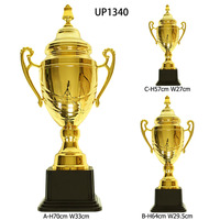 Trophée plaqué or, nouvelle arrivée, vente directe d'usine, trophées et médailles populaires, plaqué or, taille 40-50 cm