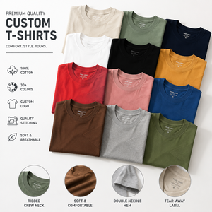 T-shirt pour hommes de haute qualité en vente, 210 g/m², impression personnalisée, 100 % coton, t-shirt uni pour hommes - Product Image 1