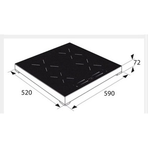 Placa de Inducción de 590x520mm, 3 Quemadores, Vitrocerámica Lisa, Calentamiento Rápido, Integrada en la Encimera - Product Image 1