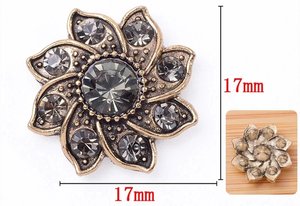 OEM Vintage Metal perlas flor apliques Rhinestone botón hecho a mano DIY accesorios de joyería - Product Image 5