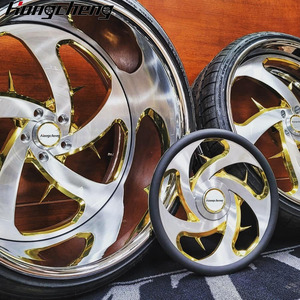 Jantes forgées en alliage d'aluminium personnalisées en deux parties, à profil profond, de 20, 22, 24, 26 et <span class=keywords><strong>28</strong></span> <span class=keywords><strong>pouces</strong></span> pour Silverado 97 - Product Image 2