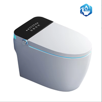 Wowo Bidet intelligent personnalisé tout-en-un à chauffage instantané entièrement automatique en céramique avec télécommande, séchage et désodorisation, à poser au sol, à siphon en S