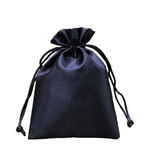 Prix d'usine promotionnel, sacs en satin personnalisés de petite taille avec cordon de serrage, pochette en soie pour cadeau - Product Image 3