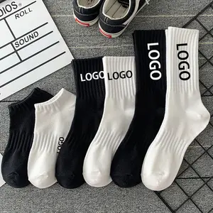 High Quality Logo Bamboo Oem Unisex Crew Ankle Designer Cycling Compression Cotton Sport Grip Custom Mens Socks Wholesale
