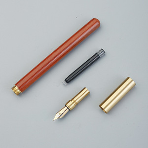 Excellent Cheap Solid Wood Fountain Pen Prictise Writing Lapiceros Natural Custom Engraving Logo Wooden Calligraphy Pen - Product Image 5