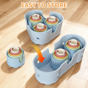 BPA Free Silicone Soft castelli Building Blocks dentizione impilabile massaggiagengive bambino educativo impilatore giocattolo impilabile - Product Image 4