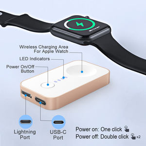 พาวเวอร์<span class=keywords><strong>แบ</strong></span>งค์แบบพกพา1200มิลลิแอมป์<span class=keywords><strong>แบ</strong></span><span class=keywords><strong>ต</strong></span>เตอรี่อลูมิเนียมอัลลอยด์ที่ชาร์จแบบแม่เหล็กสำหรับ <span class=keywords><strong>Apple</strong></span> <span class=keywords><strong>Watch</strong></span> - Product Image 3