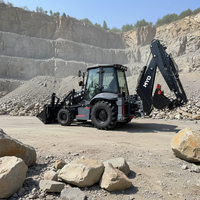 MYO JCB 3CX Tondeuse-pelleteuse avec lame de coupe de pierre et mini-tracteur pelleteuse-chargeuse à béton