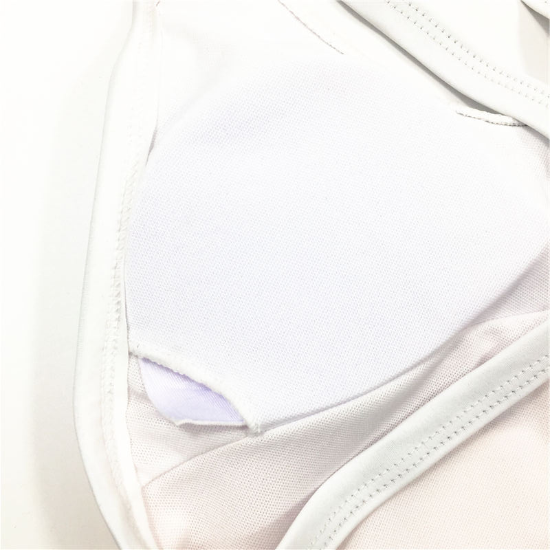 2021 White red striped printing hot sale sexy bikini