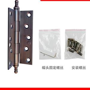 Charnières de porte et de fenêtre en forme de drapeau rouge imitation bronze antique, robustes, 6 pouces, en acier inoxydable, roulements épaissis, trous décalés - Product Image 6