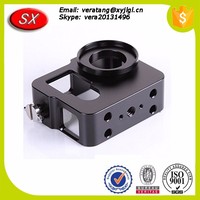 Pièces de caméra en aluminium usinées CNC noires de haute qualité sur mesure