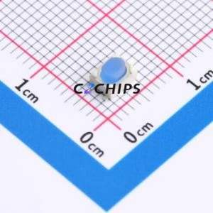 HX 3x4x2.5PA-B 250gf Tactile Switch SMD-4P,4.2x3.35mm Switch Single Pole Single Throw Oval Button 2.5N Vertical Mount - Product Image 1