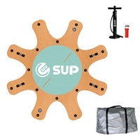Planche de SUP gonflable en PVC à points de soudure personnalisés ESUP, plateforme de divertissement aquatique multi-personnes en 8 parties