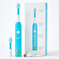 Cepillo de dientes eléctrico Oral para niños, 2 cabezales, carga USB, resistente al agua IPX7, 31200VPM, 3 modos, cerdas DuPont