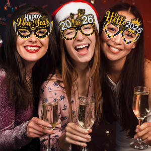 Kacamata Tahun Baru 2026, Kacamata Pesta Tahun Baru yang Unik, Perlengkapan Pesta Kertas untuk Perayaan - Product Image 3