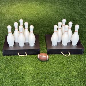 <span class=keywords><strong>Jeu</strong></span> <span class=keywords><strong>de</strong></span> <span class=keywords><strong>quilles</strong></span> portable Strike & Score | Kit <span class=keywords><strong>de</strong></span> <span class=keywords><strong>jeu</strong></span> pliable 2 en 1 avec football en PVC et pompe - Product Image 2