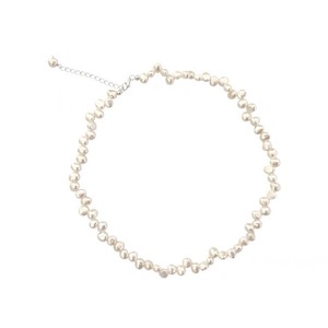 Collar de Plata 925 con Cadena para Clavícula y Perla Natural Barroca en Forma de Pétalo, Plata Rota, para Chicas Dulces y Temperamentales, que No se Desvanecen - Product Image 3