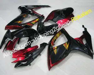 K6 06 07 deporte de la motocicleta carenado para Suzuki GSXR600 GSXR750 GSX-R750 2006 2007 GSXR-600 Popular cuerpo de ABS carenados Kit