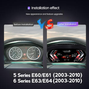 Système LINUX de tableau de bord numérique LCD MEKEDE 12.3 pouces pour <span class=keywords><strong>BMW</strong></span> <span class=keywords><strong>E60</strong></span> E61 E63 E64 2003-2009 groupe numérique de compteur de vitesse <span class=keywords><strong>CCC</strong></span> CIC - Product Image 5