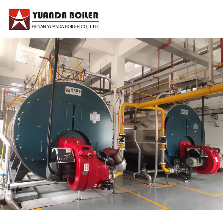 Yuanda 1 to 20 ton fire tube three pass corrugated furnace steam boiler used in cambodia