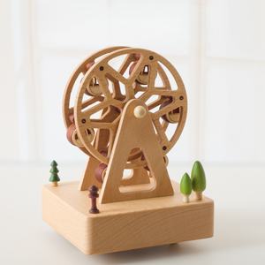<span class=keywords><strong>Carillon</strong></span> Artigianale della Torre Eiffel di Parigi con Base in Legno di Faggio, Auto Magnetica e Movimento a 18 Note per <span class=keywords><strong>Collezione</strong></span> e Regalo - Product Image 5
