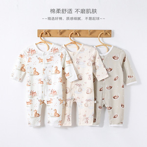 Pagliaccetto autunnale da esterno per bambini e bambine 100% in cotone lavorato a maglia <span class=keywords><strong>con</strong></span> maniche lunghe nuovo modello di abbigliamento per neonati - Product Image 5