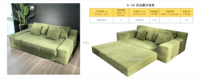 Ensemble de canapés en forme de L en mousse moderne, noble, vert, en PU, avec revêtement en velours côtelé durable, pour hôtels et salons