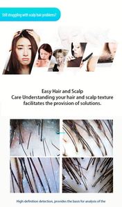 เครื่องมือดูแลหนังศีรษะอเนกประสงค์พร้อมหวีความถี่สูง เครื่องทดสอบการเจริญเติบโตของเส้นผม หวีนวดไฟฟ้า เครื่องนวดดูแลหนังศีรษะ - Product Image 6