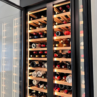 Armoire de rangement et de présentation de vin en acier inoxydable de luxe moderne pour la maison, l'hôtel et le restaurant