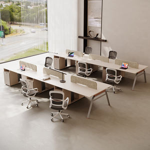 Modularer kubischer Arbeitsplatz Schreibtisch Büroarbeit platz PC Für 2 4 6 Personen Workstation Büromöbel - Product Image 5
