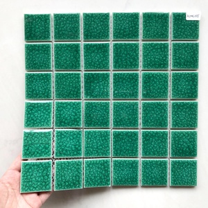 Venta al por mayor verde hielo craquelado cerámica mosaico piscinas baldosas 30x30 para la venta - Product Image 3