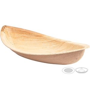 Plato Ovalado Desechable de Hoja de Palma Areca, Plato para Servir en Fiestas, Biodegradable, Natural y Sostenible - Product Image 3