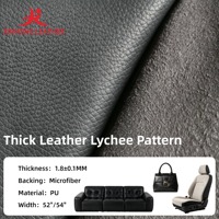 Cuir PU classique grainé effet litchi avec base en microfibre, simili cuir haut de gamme durable pour sacs, canapés et sellerie automobile
