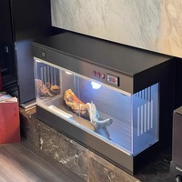 Enclos pour reptiles en PVC à température constante, terrarium empilable à vue complète et isolé pour serpent, dragon barbu