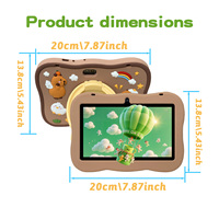 Tablet 7-Inci untuk Anak PC Quad Core HD Resolusi 1024x600 Memori 2GB MTK Android 8.1 Mainan Edukasi Sekolah Pembelajaran 16GB