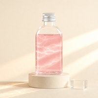 Bouteilles de jus transparentes en PET écologiques de 120 ml avec impression sérigraphique et couvercles, personnalisation d'usine, vente en gros