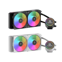 AM5 Intel 240mm AIO Refroidisseur d'eau liquide Grand volume d'air Affichage numérique PC de jeu Refroidissement par eau 3pin Accessoire de boîtier d'ordinateur
