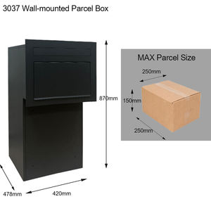 Caja de paquetes integrada para exteriores, buzón de correo montado con bloqueo seguro para valla - Product Image 4