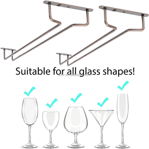 מתכת בר 3 שורה מתלה יין Stemware זכוכית בקבוק גביע הפוך מחזיק תליית מתכת יין מתלה כוס - Product Image 3