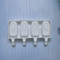 Moule à crème glacée en Silicone réutilisable en forme d'ellipse bricolage moules à Popsicle maison congélateur cellule plateau à glaçons fabricant de baril de Popsicle