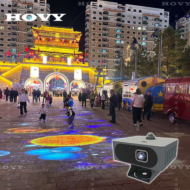 Outdoor Indoor Hologram Projector Christmas Decoration Lights Video Mapping 5500 Lumens LCD Display HDMI Portable Lightweight
