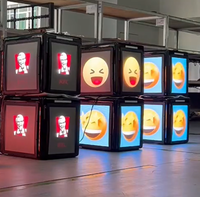 RGX Fabricant P2.5 320*320mm 4G Outdoor LED Display Box for Advertising & Delivery Bikes for Motorcycle Use in Food Industry