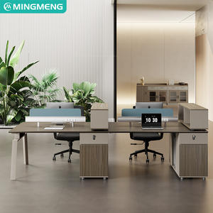โต๊ะทำงานสำนักงานแบบโมดูลาร์เปิดโล่งสำหรับ 4-6 คน พร้อมเก้าอี้ เฟอร์นิเจอร์สำนักงานที่ปรับแต่งได้สำหรับพนักงาน - Product Image 3