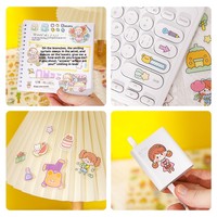 Autocollants décoratifs mignons en PET imperméables, motif dessin animé anime, en bande longue 8x40cm, compatibles AI/PSD/CDR/JPG pour agendas et bullet journals