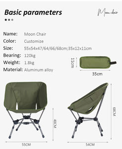 Chaise de camping pliante compacte et portable en aluminium kaki pour pique-nique en extérieur, ultra-légère, triangulaire, pour randonnée, fabriquée en usine - Product Image 6