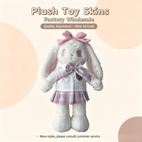 Peluche personnalisable en stock, lapin et ours à remplir soi-même, rembourrage en coton PP, 30x20x12cm, animal en peluche non rembourré, unisexe, 200g